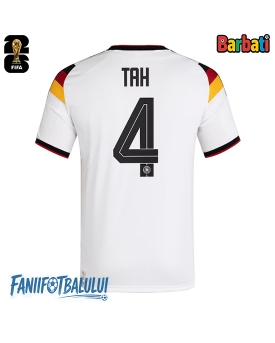 Germania Jonathan Tah #4 Tricou Fotbal Replică Mondial 2026 Barbati Acasa Germania Jonathan Tah #4 Tricou Fotbal Replică Mondial 2026 Barbati Acasa